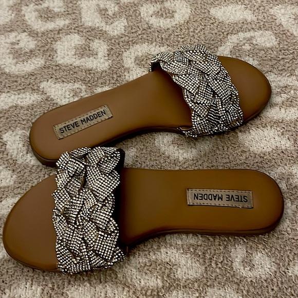 Steve Madden Rhinestone slides - Picture 1 of 4